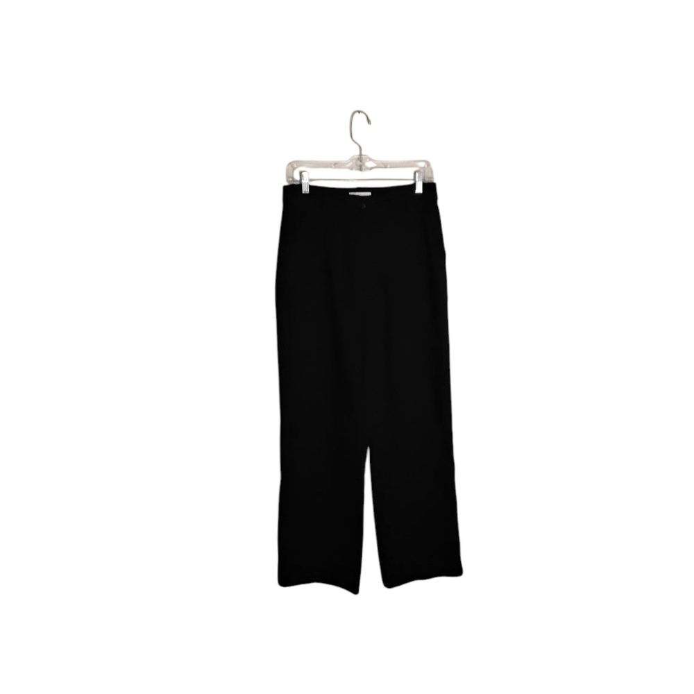 H & M Women's 6 Black Wide Leg Pockets Dressy Career Pant